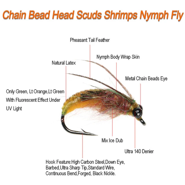 Fishing Lure Flies Trout Lures  Beads Nymph Flies Trout Lure - 6pcs 8pcs  Head Worm - Aliexpress