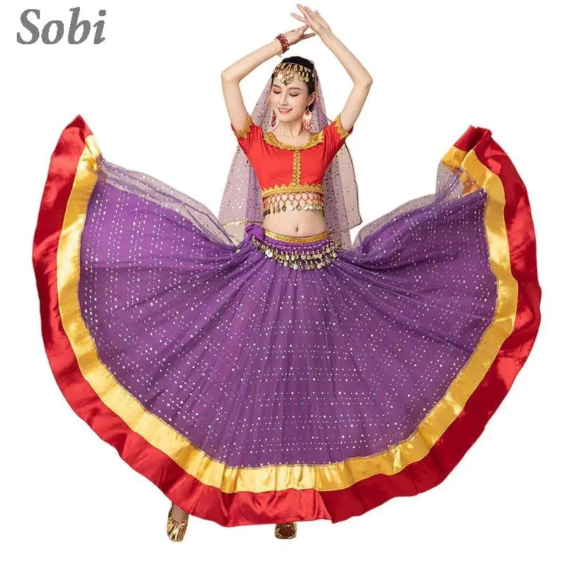 

Bollywood Belly Dance Performance Clothes Set Women Indian Dance Outfit Jasmine Princess Costumes Festival Cosplay Fancy Dress