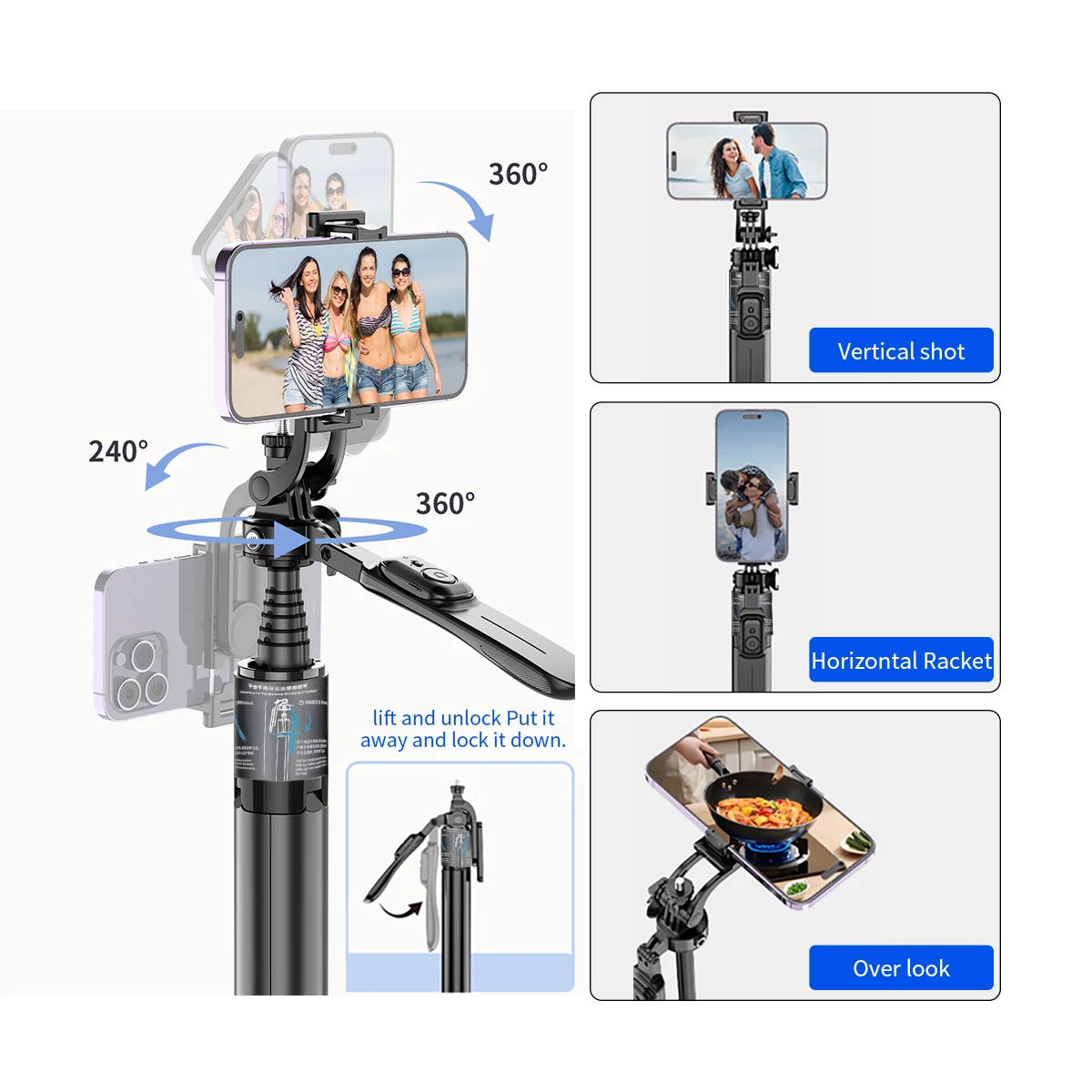 C08 mobile phone stand Bluetooth selfie stick outdoor floor handheld PGND live extended tripod