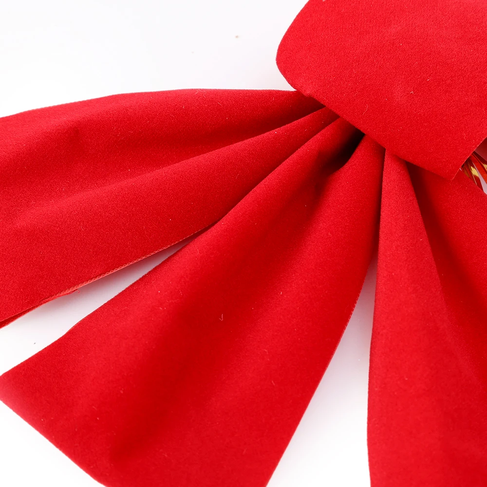 DIYDEC 24 Fiocchi Natalizi In Velluto Marrone Con Filo Dorato - 12,7x17,8 Cm - Per Albero, Ghirlande, Regali E Decorazioni Casa