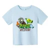 Summer Funny Children T-shirt Cotton Pvz Plants Vs Zombie Plants Print Kid T Shirts Game Garden Warfare Plants Baby Tee Clothing 6