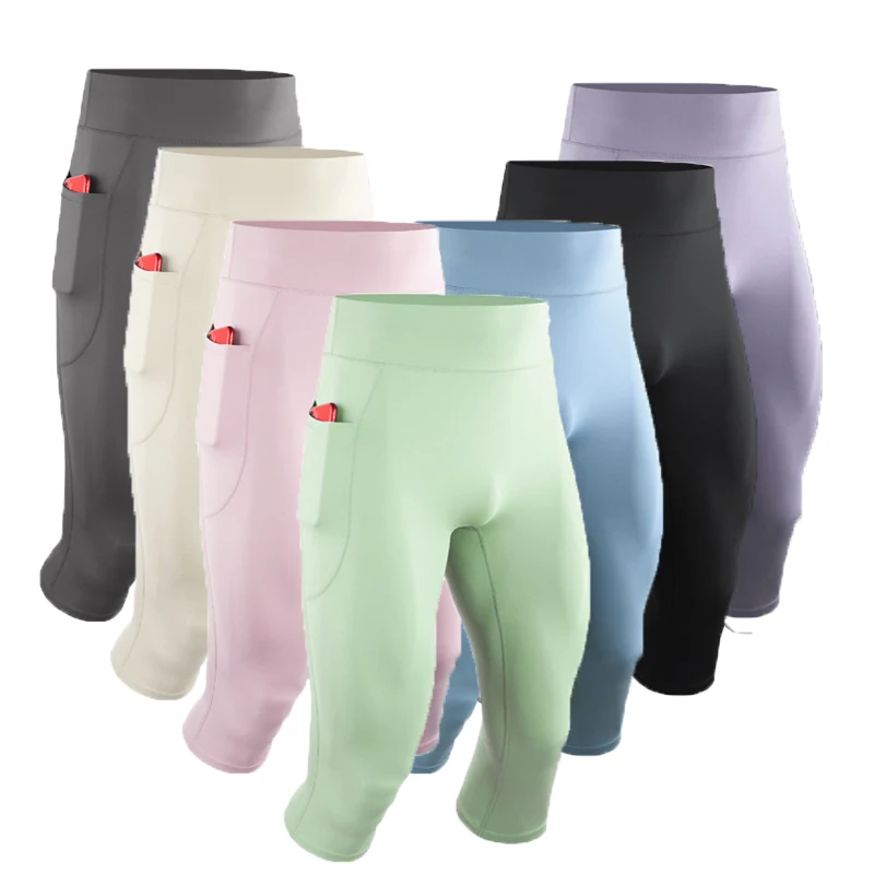 Men Kid Boy Girl GYM Capri Running Tight Pants Basketball Football Soccer Exercise Sport 3/4 Cropped Kneelet Leggings Shorts 612 sports shorts,sports leggings,cycling shorts,compression pants