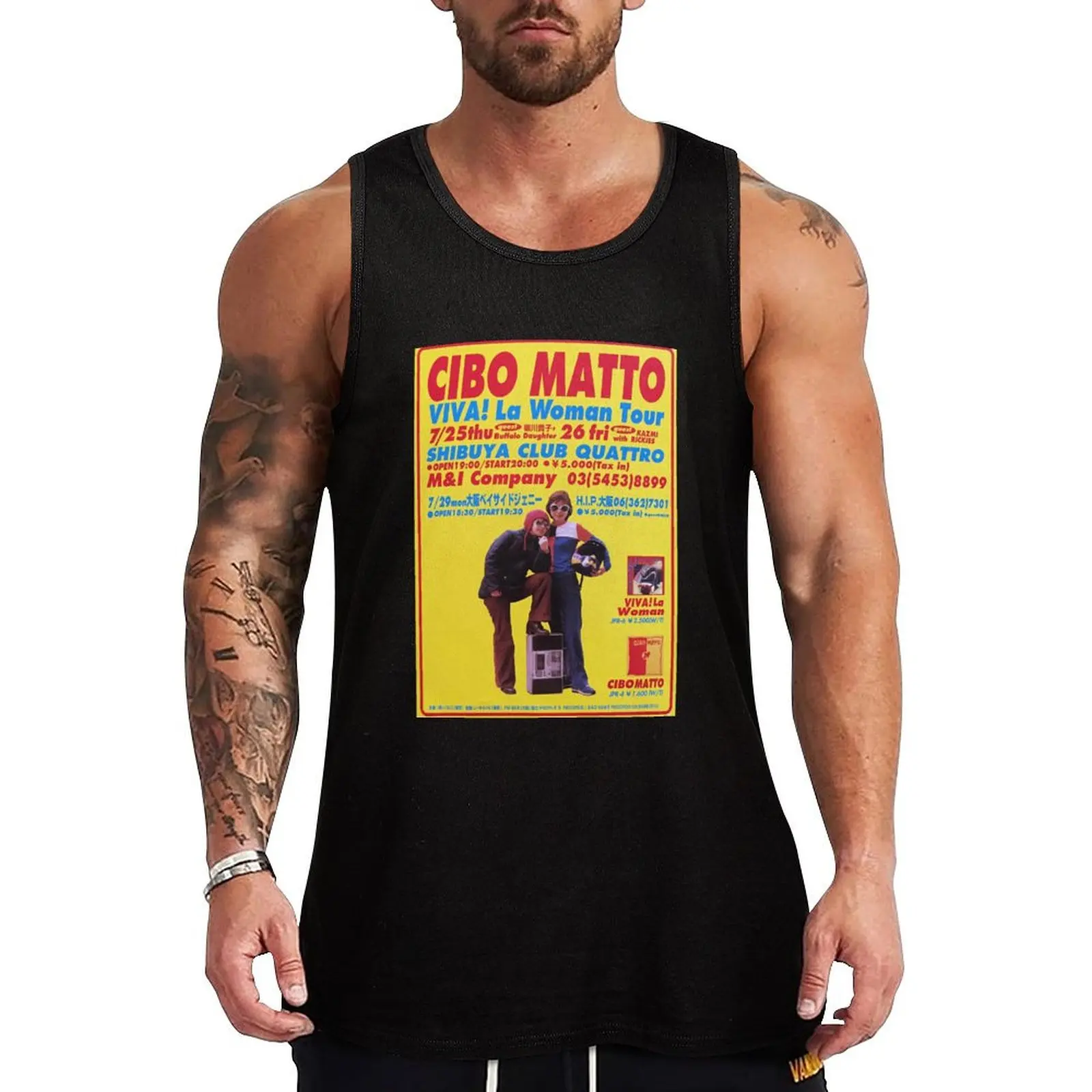 

Cibo Matto - Viva! La Woman tour poster Tank Top t-shirts for men sleeveless man shirts