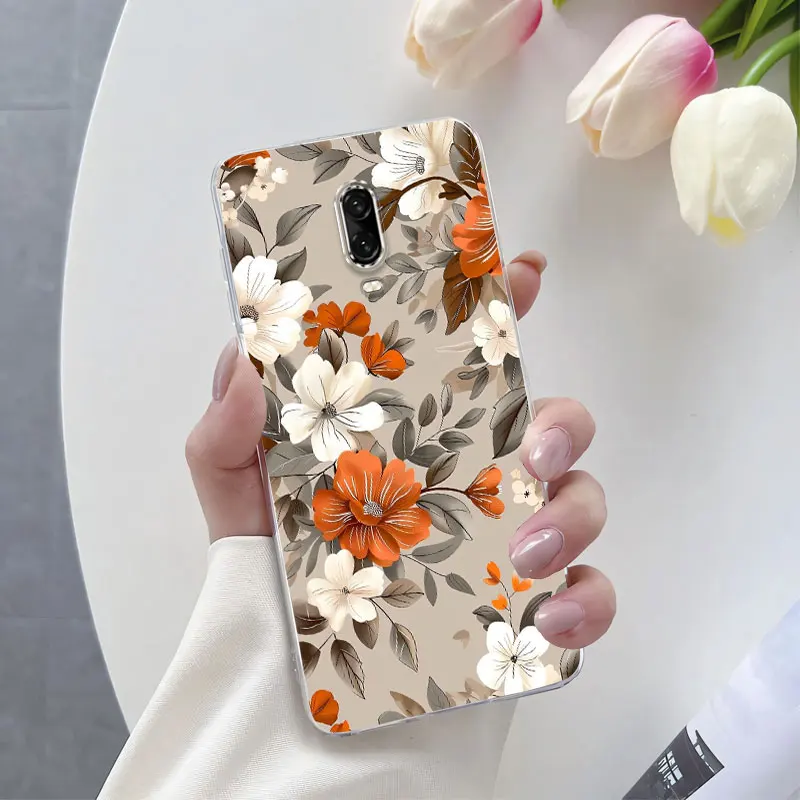 Luxury Marble Butterfly Flower Clear Soft Silicone Protective Phone Case