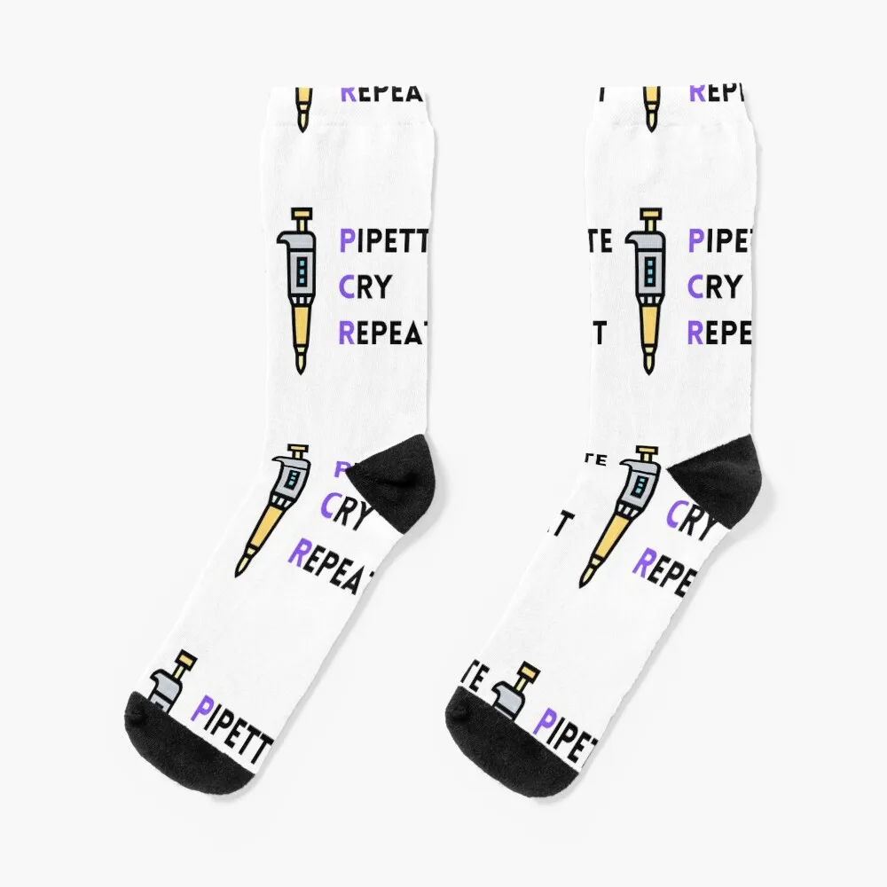 

PCR: Pipette, Cry, Repeat Socks Toe sports New year's sheer Men Socks Luxury Brand Women's
