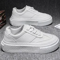 Casual Breathable Boost Platform Low Top Sneakers Thickened Summer New Style Flat Bottom Shoes PVC Outsole Men's Footwear