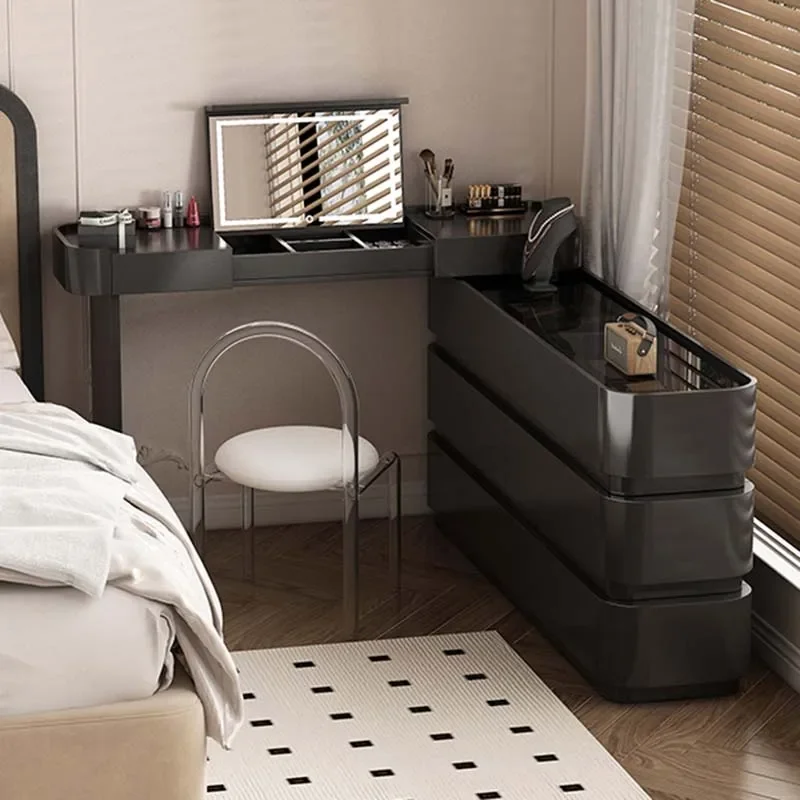 

Women Chair Dressing Table Storage Led Coffee Desk Dressing Table Luxury Mobile Coiffeuse De Chambre Vanity Furniture Makeup
