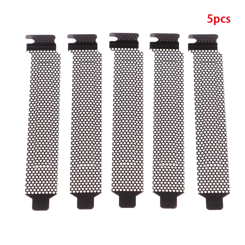 

5Pcs High Strength PCI Slot Cover Dust Filter Blanking Board Cooling Fan Dust Filter Ventilation PC Computer Case Accessories