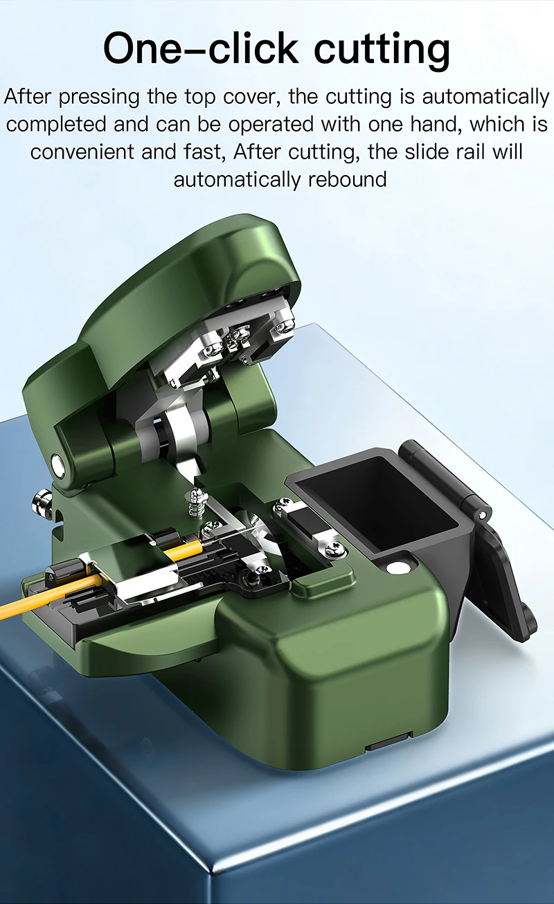 VD-1 One-step Fully Automatic High Precision Fiber Optic Cleaver FTTH Tool Optic