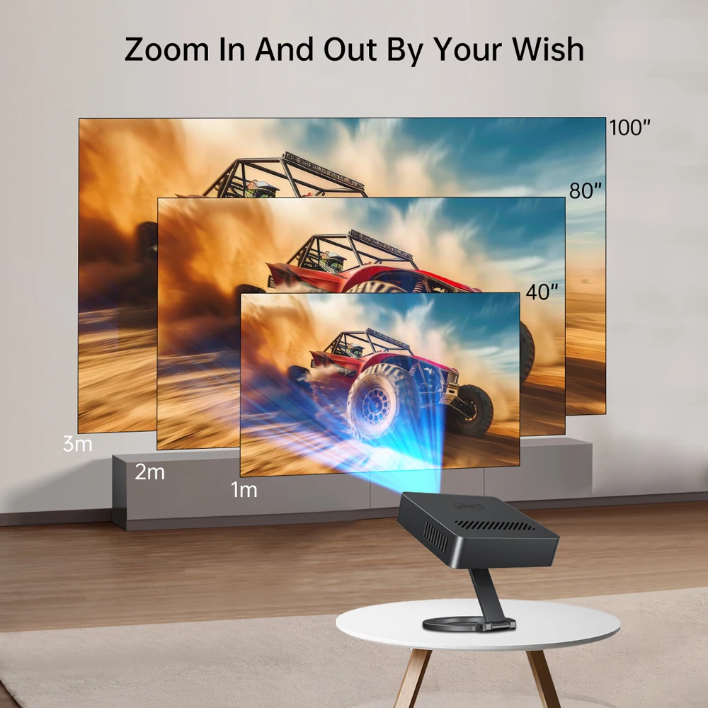 Uniehrtz 8849 MARS Mini Projector DLP Auto Focus Projector Support Laptop, PC, Smartphone Pocket Size Portable Outdoor Projetor