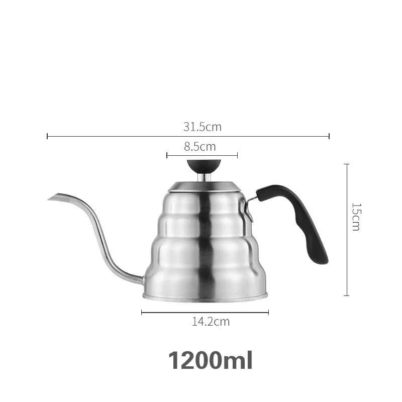 304 Stainless Steel Coffee Kettle Gooseneck Pour O...