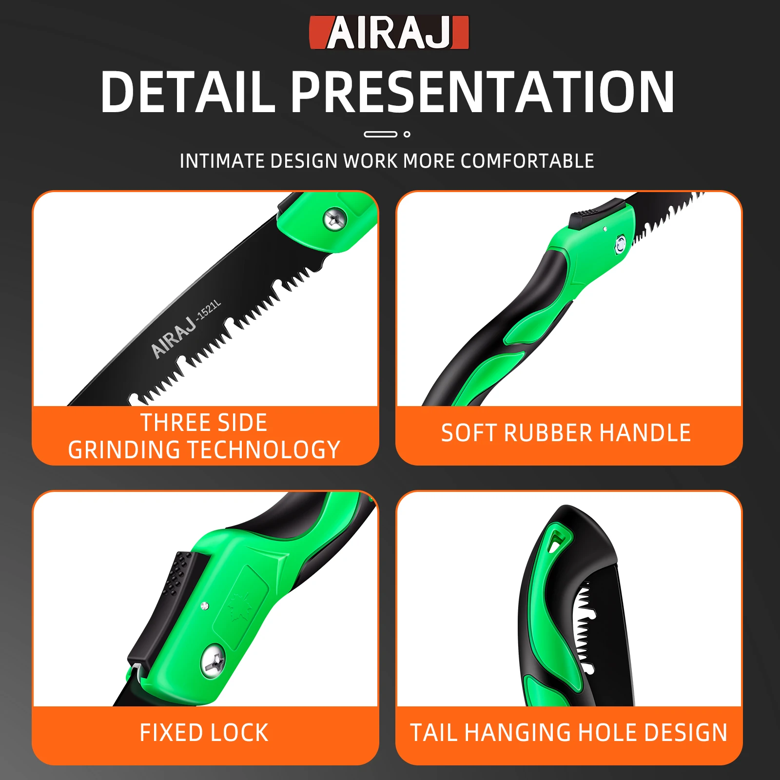 Multifunctional Folding Saw SK7 Steel Sharp and Wear-Resistant Portable Household Manual Woodworking