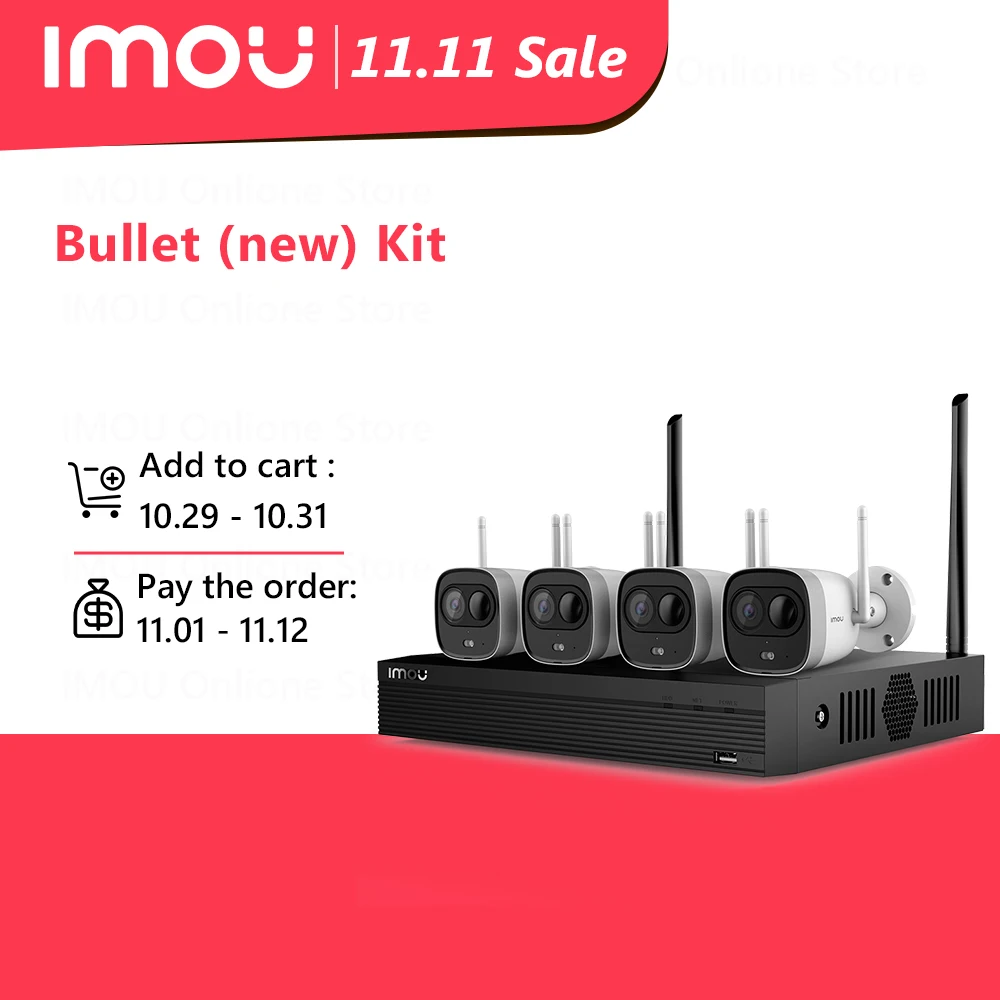 Dahua Wifi Camera Kits 4ch 2mp Cctv Security System H.265 Outdoor Pir