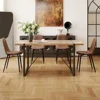 Dining Table Set for 4, 31"D X 55"W X 30"，HIdeal for Kitchen Dining Room,Durable & Sturdy ,Modern 55'' Wood Dining Table 6
