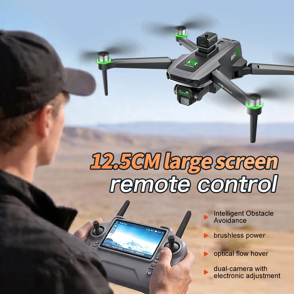 Drone de course FPV avec caméra HD WiFi et moteur brushless, prêt à voler en extérieur