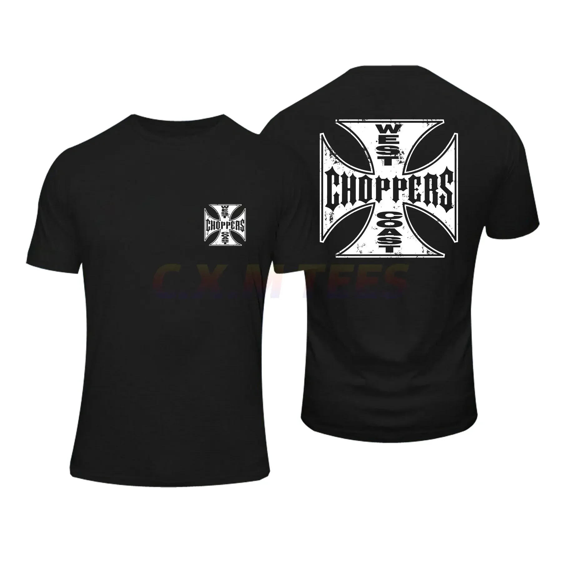 

Amazing Tees Men Chopper West Coast T Shirt Double-sided Casual Oversized T-shirt Male T-shirts Graphic Short Sleeve S-3XL