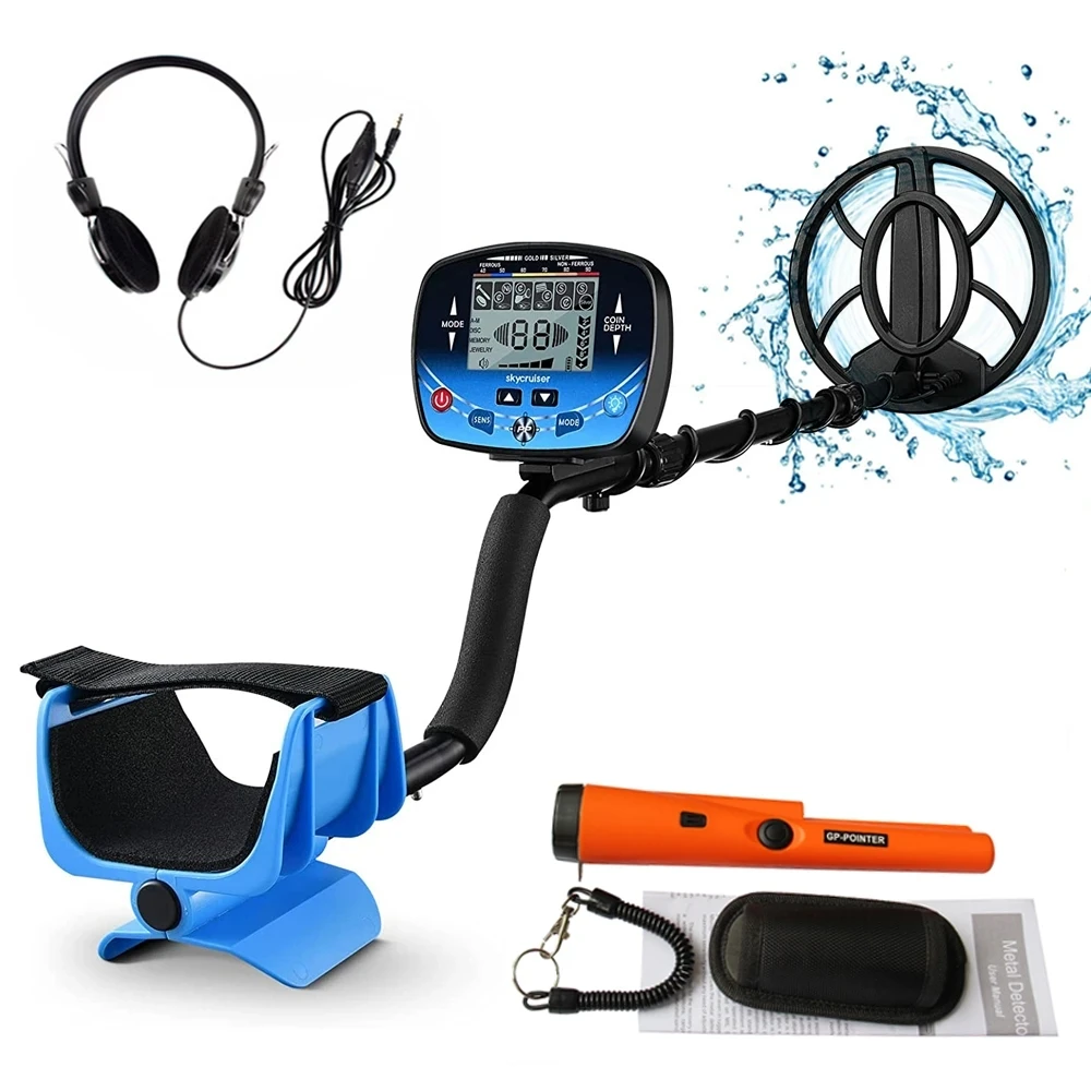 

Metal Detector Underground Professional Depth Search Finder Gold Detector Treasure Detecting Pinpointer Waterproof Coil