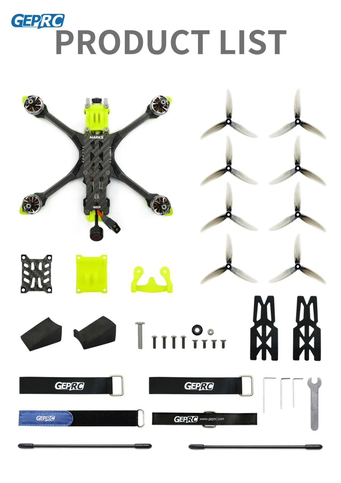 GEPRC MARK5 Drone FPV Freestyle analogico 6S 5 pollici SPEEDX2 2107.5 GEP-F722-BT-HD V3 RC FPV Quadcopter Drone Freestyle a lungo raggio - immagine 5