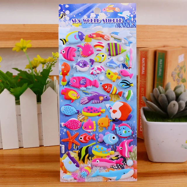 Sea World Animals 3d Decorative Stickers Diary Album Label Sticker Diy  Scrapbooking Stationery Stickers - Stationery Sticker - AliExpress