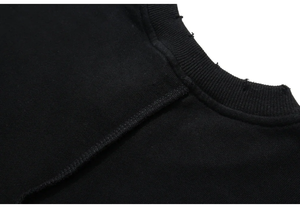 Camisolas rasgadas de manga comprida para homens e mulheres, pulôveres de ombro, streetwear com buracos rasgados, roupas grunge, sloth tops, primavera