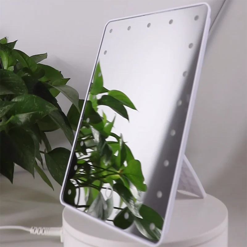 

Зеркало для макияжа с 22 шт. небольшими лампочками, портативные украшения для рабочего стола, зеркальные Фотообои