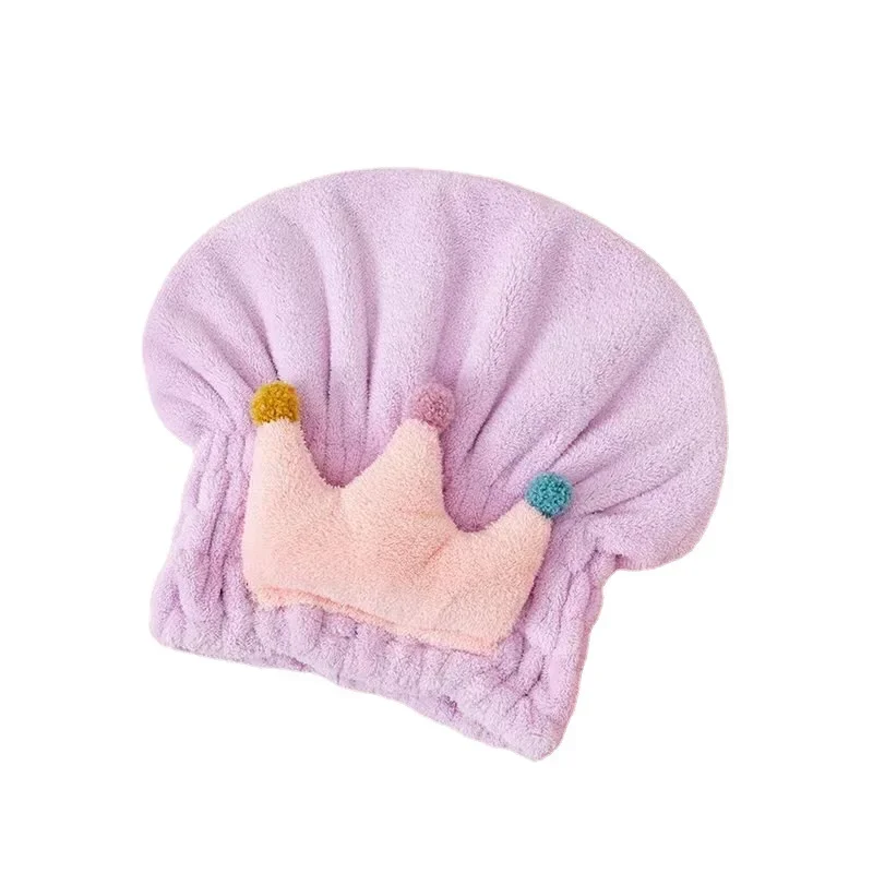 Cute Children Kids Quickly Dry Hair Wrapped Towels Dry Hair Hat Bath Hats Portable Coral Fleece Shower Cap Bath Accessories