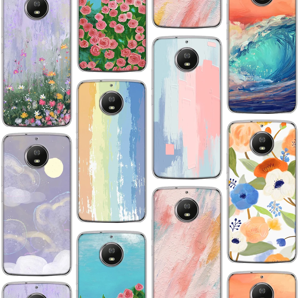 Роскошный силиконовый чехол с цветочным рисунком для Motorola Moto G9 G10 G30 G8 E7 E6S G7 G6 E6 G5 G5S