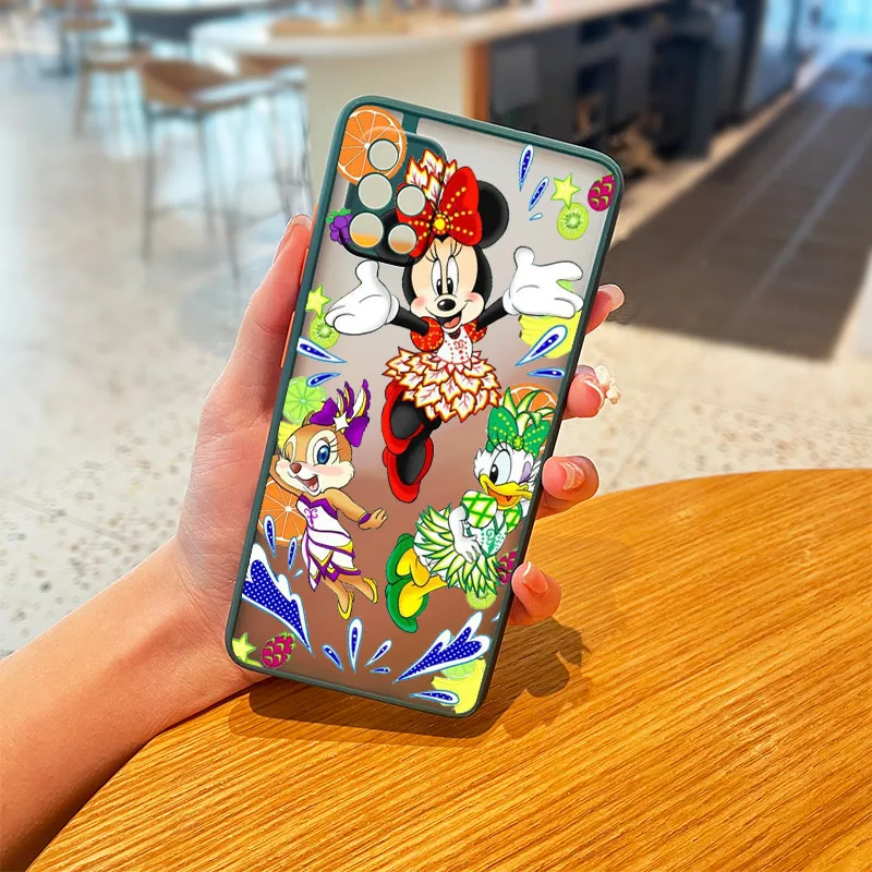 samsung cute phone cover Nụ Cười Chuột Minnie Dành Cho Samsung Galaxy Samsung Galaxy A01 A12 A02S A21S A32 A42 A51 A50 A52 A70 A71 A72 Mờ Mờ ốp Lưng Điện Thoại kawaii samsung phone cases