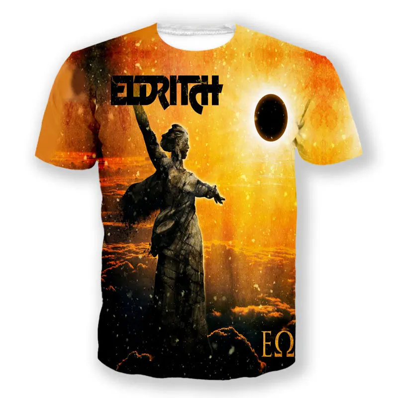 

Новые модные женские/мужские футболки с 3D принтом ELDRITCH-Rock, повседневные футболки в стиле хип-хоп, Стильные топы в стиле Харадзюку, одежда