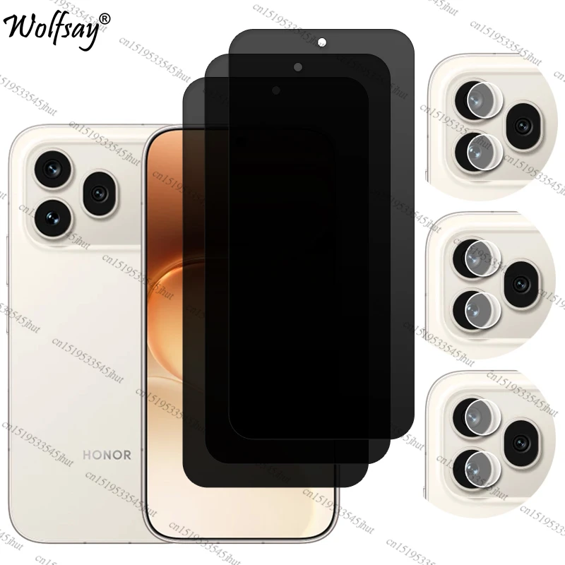 Enhanced Privacy Tempered Glass Screen Protector with Camera Lens Film
