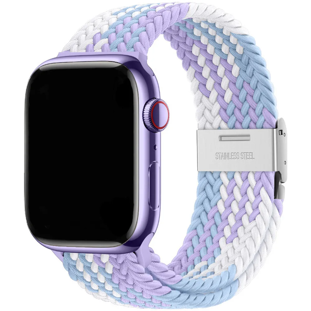 Braided Nylon Strap for Apple Watch - Vibrant and Durable Bracelet