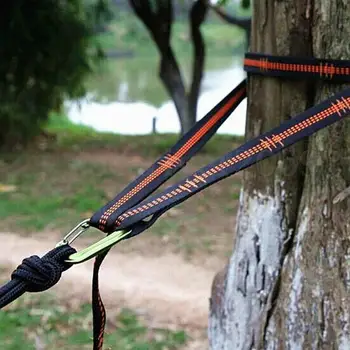 2pcs Hammock Straps Special Reinforced Polyester Straps 5 Ring High Load-Bearing Barbed Hammock Straps For Outdoor Camping