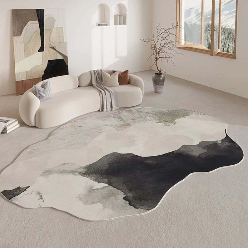 Luxury Retro Carpets for Living Room Irregular Shape Bedroom Decor Soft Carpet Modern Art Cloakroom Rug Thickened Anti-slip Mat 3