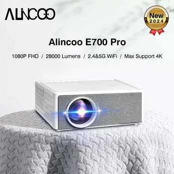 2024 Alincoo 1080P E700 프로 풀 HD 프로젝터, 4K 2K 빔 프로젝터, 홈 시어터 5G 와이파이 안드로이드 스마트 비디오 영화 비머, 신제품