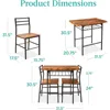 3-Piece Modern Dining Set, Space Saving Dinette for Kitchen, Dining Room, Small Space w/Steel Frame, Built-in Storage 2