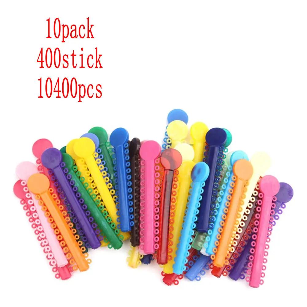 

10pack/10400ties Dental Ligature Ties Orthodontics Elastic Rubber Bands dental orthordontic product