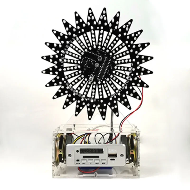 Upgraded Version Automatic Rotating Colorful LED Lights Ferris Wheel B.luetooth Speaker DIY Electronic Production Kit