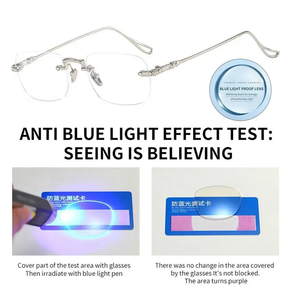 Ultralight Rimless Blue Light Blocking Square Eyewear