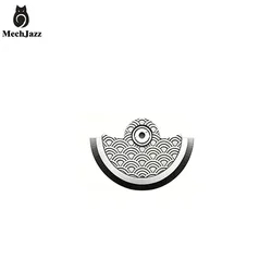 Wave Pattern Engraved Automatic Watch Movement Rotor (Silver)