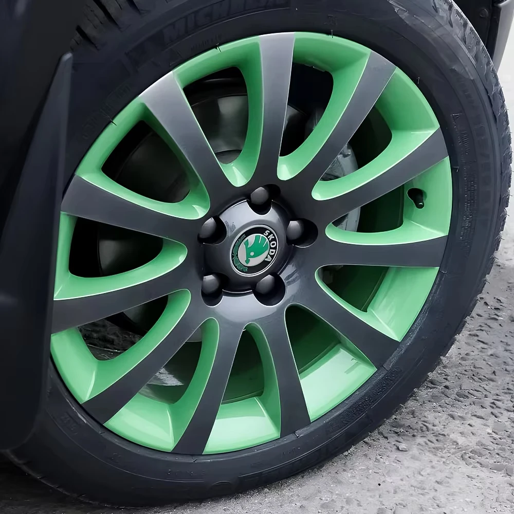 3d 56mm 65mm For Skoda Car Emblem Wheel Hub Center Cap Badge Covers Sticker Decals Styling Accessories Emblem Replacement 4pcs wheel center caps,wheel center hub cap sticker