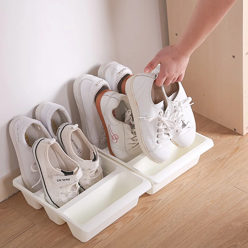 Simple modern Nordic style vertical economy slippers rack space home shoes storage WF 2