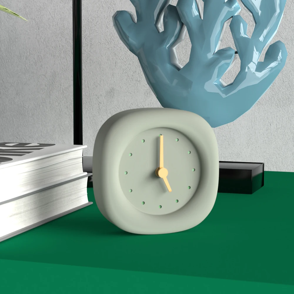 Concrete Clock Decoration Silicone Mold DIY Cement Clock Office Bedroom Home Table decoration clock molds