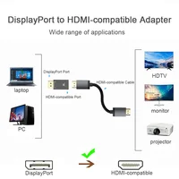 DP to HDMI-compatible Male to Female Converter 4K Display Port to Adapter Video Audio HD Cable for PC HDTV Laptop Projector - Image 5