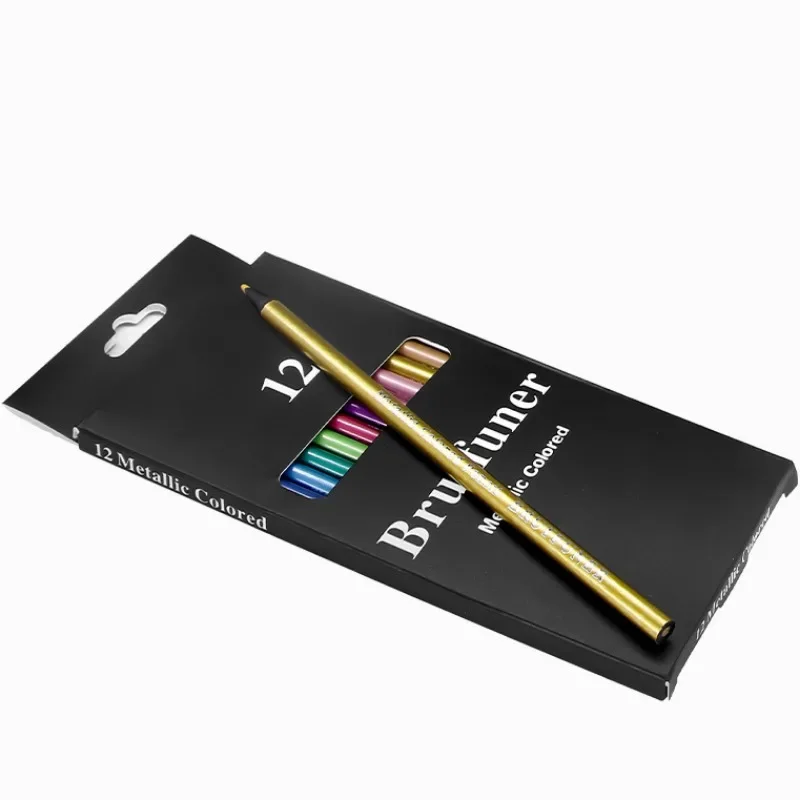 금속 색연필 전문 드로잉 스케치 나무 연필, 학생 미술 공예, 한국 문구, 사무용품, 12 개