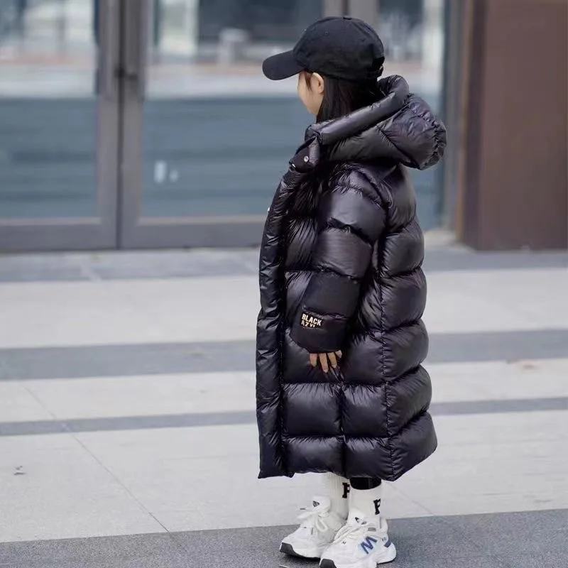 Down jacket children jackets girls coat 4 5 6 8 10 12 Years Winter Girls Down Jacket Keep Warm Thicken Boys Coat Hooded Zipper Waterproof Outerwear Children's Clothing