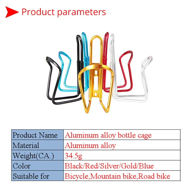 Bicycle Bottle Holder Aluminum Alloy Bicycle Kettle Cage Universal Road Mountain Bike Water Bottle Rack Cycling Water Cup Mount 3