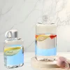 Water Botlte Flat Bpa Free Sport Clear Plastic Crystal Drinks Kettle Notebook Milk Juice Transparent Drinkware Birthday Gift 5