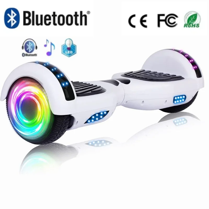 500W Self Balance Scooters Kids Gifts 6.5 Inch Hoverboard Electric Hover Board Speaker 2 LED Flash Lights