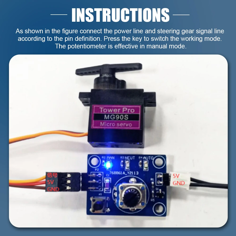 Testeur de Servo RC 3 Modes Anti-Inversion - Pièce Électronique