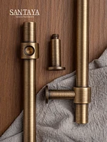 Santya ทองเหลืองโบราณตู้จับตู้ครัวดึง Simple ตู้เสื้อผ้าลิ้นชัก 4